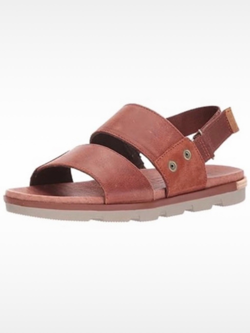 Sorel Torpeda Brown Leather Strap Sandals. Size 9.5